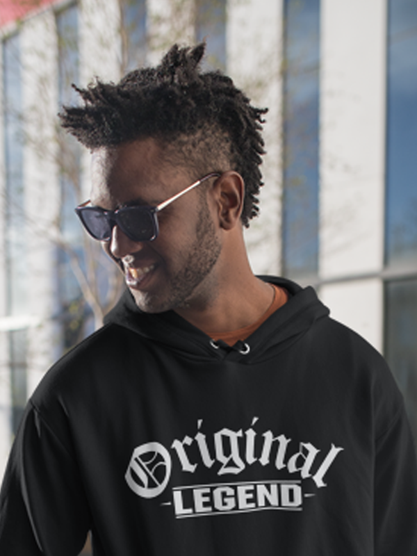 Original Legend Hoodie - Black with White Logo